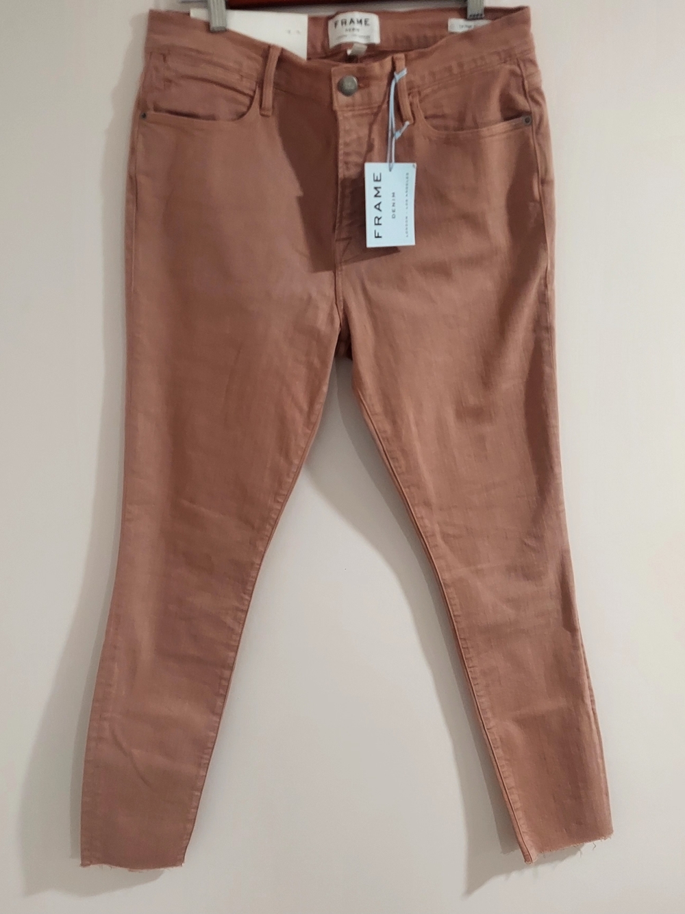 FRAME Le High Skinny Jeans Pink Waist 30 NWT